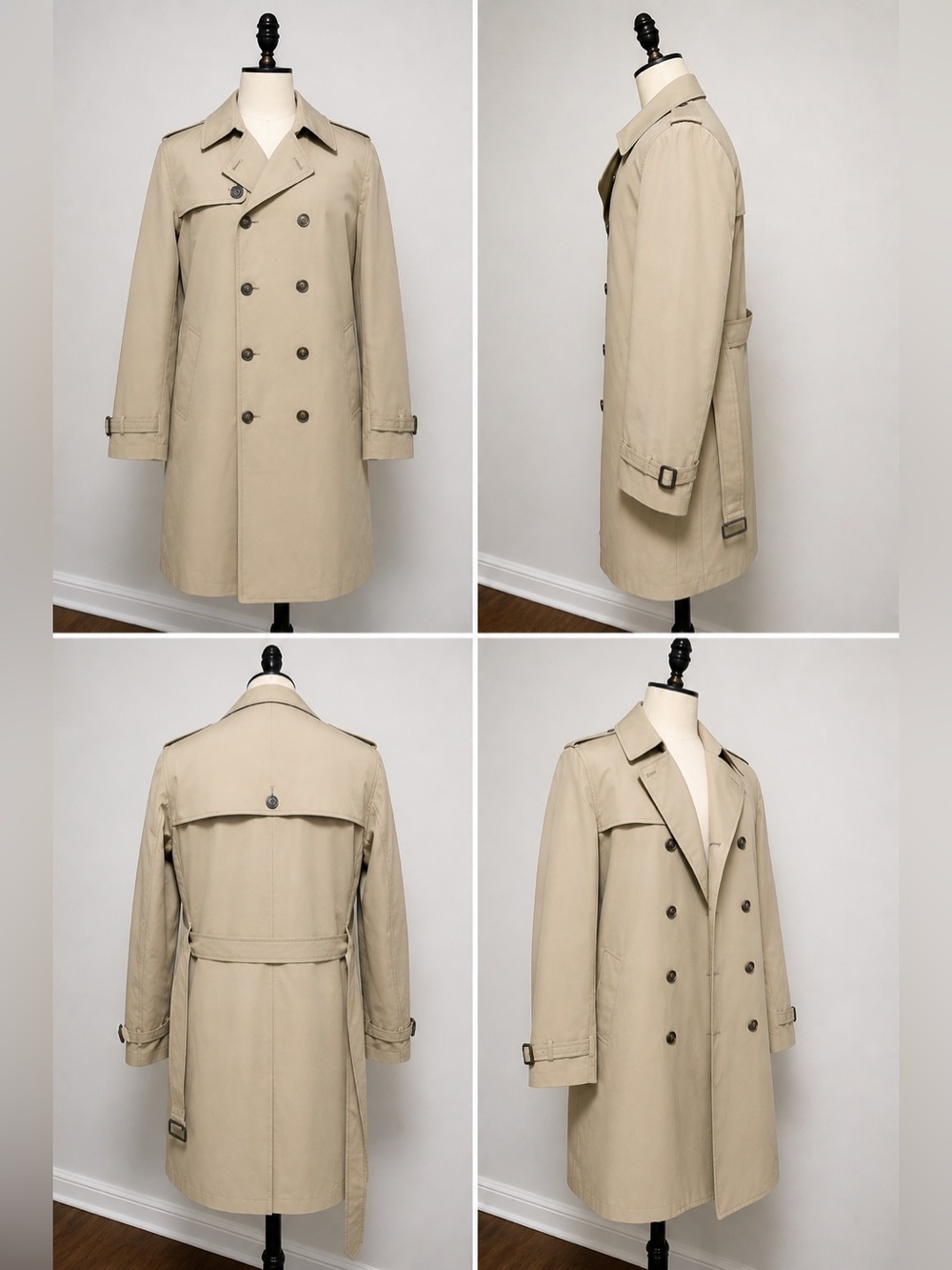 Men’s Classic Trench Coat – Fur Lined & Rain Resistant | Stylish & Warm